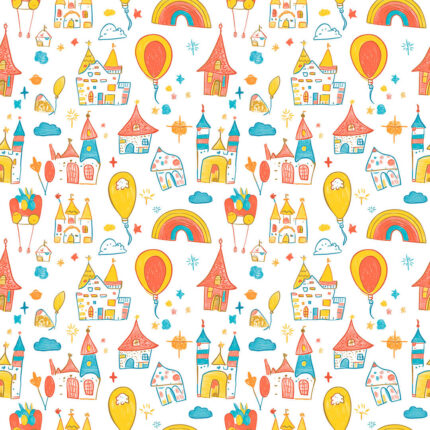 Dvorci i duge dečija tapeta 4