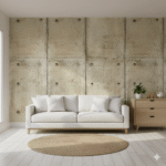 Toplo patinirani panelni beton tapeta